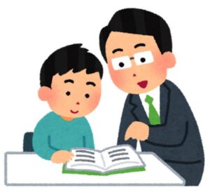 塾の先生と教えてもらう生徒